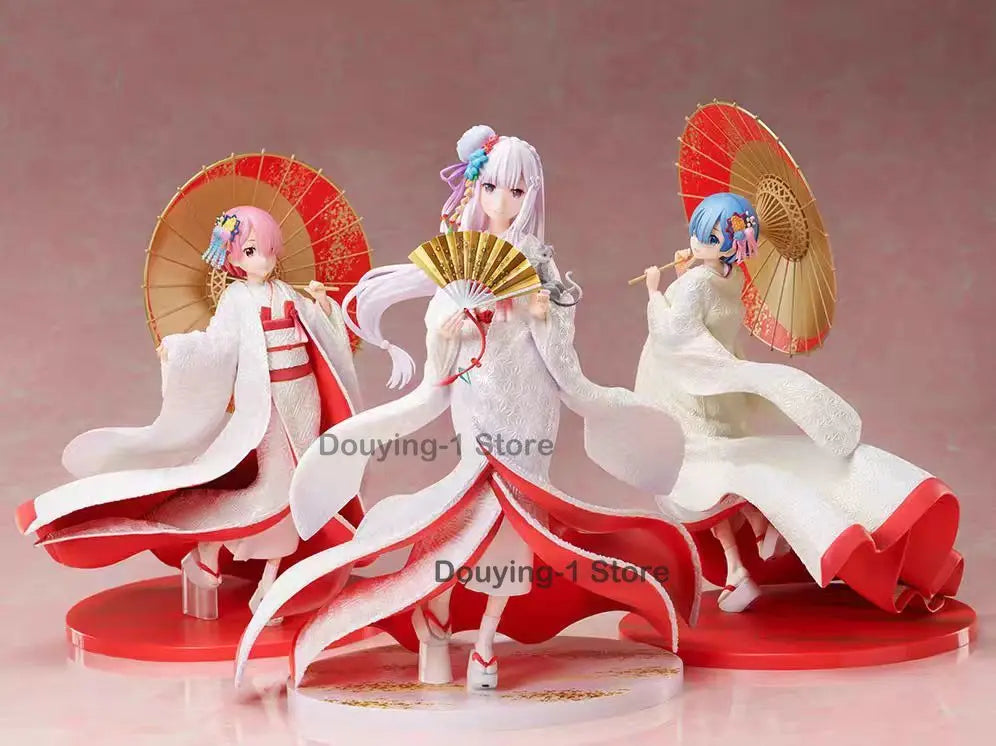 In Stock Re:0 White wedding dress Japanese dress F:Nex Furyu ornament Anime Action Collection Figures Model Toys