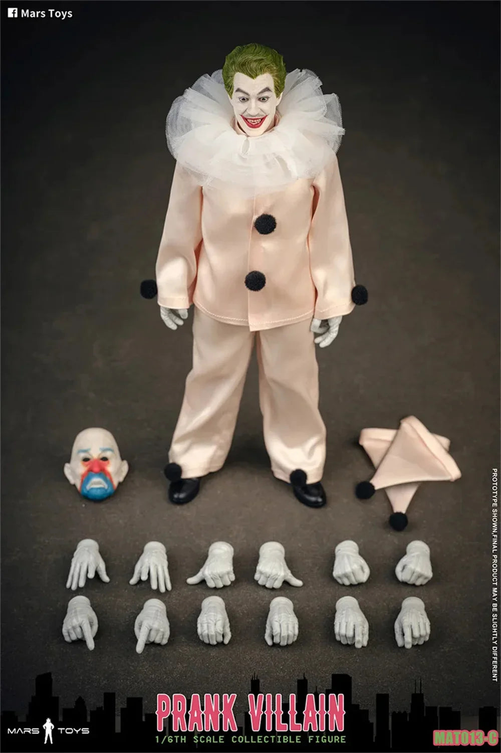 Vorrätig Mars Toys MAT013 1/6 Scale Prank Villain Pink Clown 1966 Männlicher Soldat Komplettset für 12'' Actionfiguren Modell Spielzeug