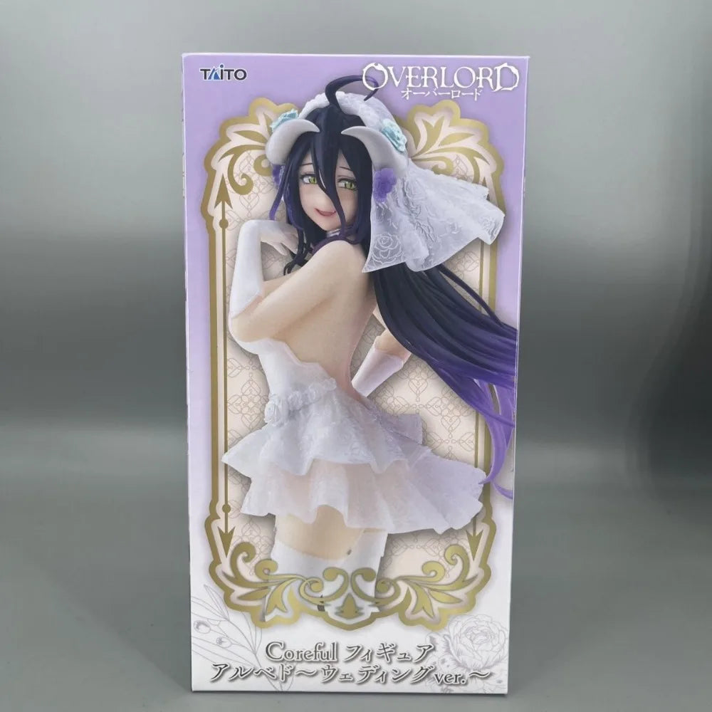 In Stock TAITO Original Genuine Anime Overlord IV Albedo Coreful Figure Wedding Ver. 18cm Collections Model Toy Figures Gift