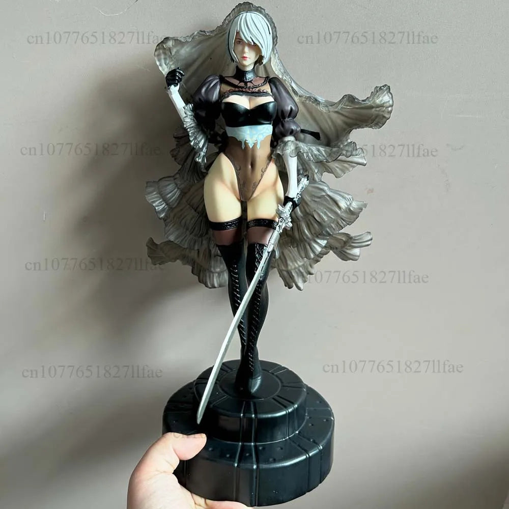 Anime Figure NieR:Automata YoRHa No.2 Type B 2B Wedding Action Figure Model Toys Cool Doll Joint Movable Doll Birthday Present