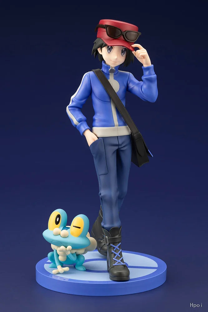 In Stock Original KOTOBUKIYA ARTFXJ Pokemon X Callum Croaking Frog 21cm Animation Statue Model 1/8 Doll Ornament New Product