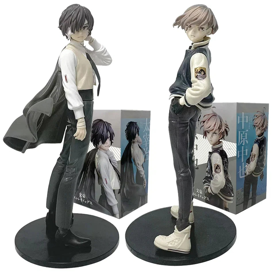 22CM Bungou Stray Dogs Anime Figure Youth Dazai Osamu Action Figure Nakahara Chuuya Figurine PVC Collection Model Doll Toys