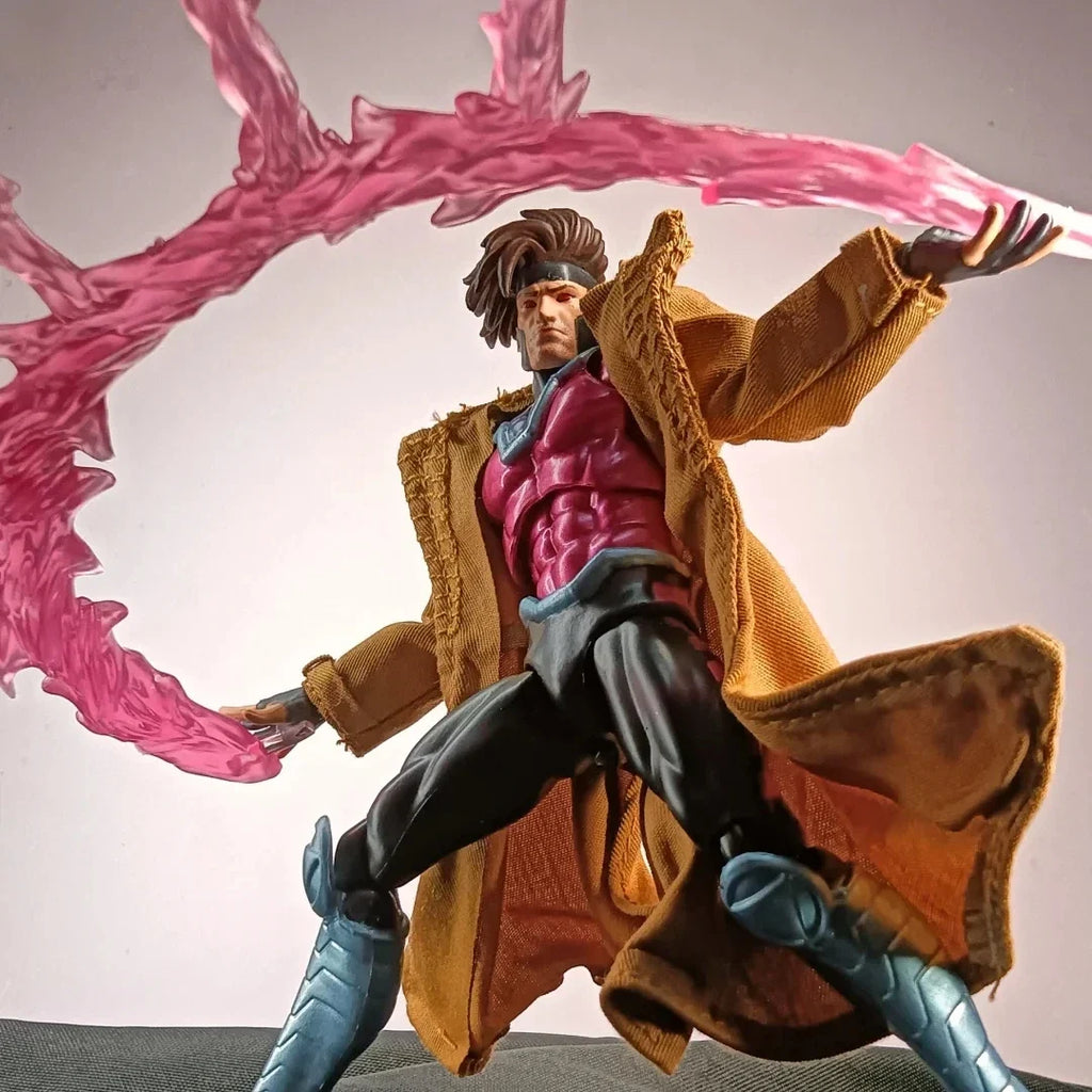 Ct Toys Marvel X-Men Gambit Action Figure By Ct Toys Mafex 131 Poseable Collectible Model With Removable Cape Staff For Display