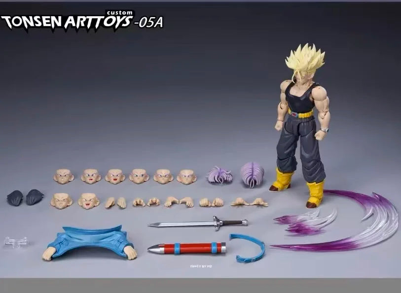 NEW Tonsen Arttoys Kamione Dragon Ball Z Trunks Anime Action Figure Super Saiyan SSJ SSJ2 Trunks Figurine Statue Model Toys Gift