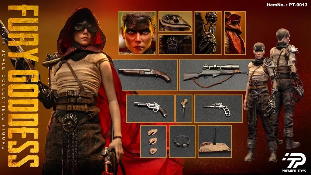 Original Premier Toys PT-0013 1/6 Collectible Furiosa Goddess Anya Female Action Figure Movie Brave Simulation 12"  Model Toy