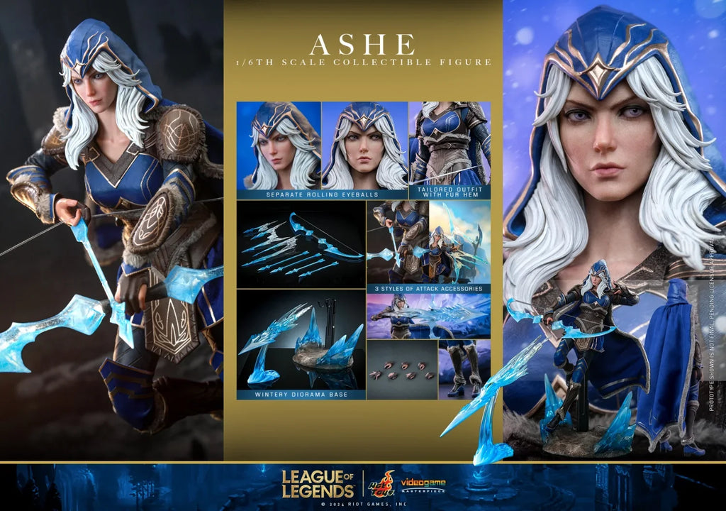 In Stock Hottoys Ht 1/6 Vgm60 League Of Legends Ice Shooter Ash Ashe 12inch Full Set Action Figure Model Toys For Collector