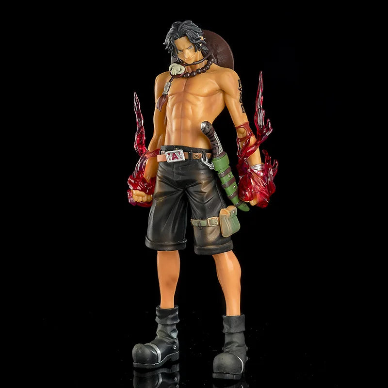 Bandai One Piece Figurin Large Assembly Huge Fire Fist Ace Stance Anime Figurine Model, Room Desktop Decoration Birthday Gift