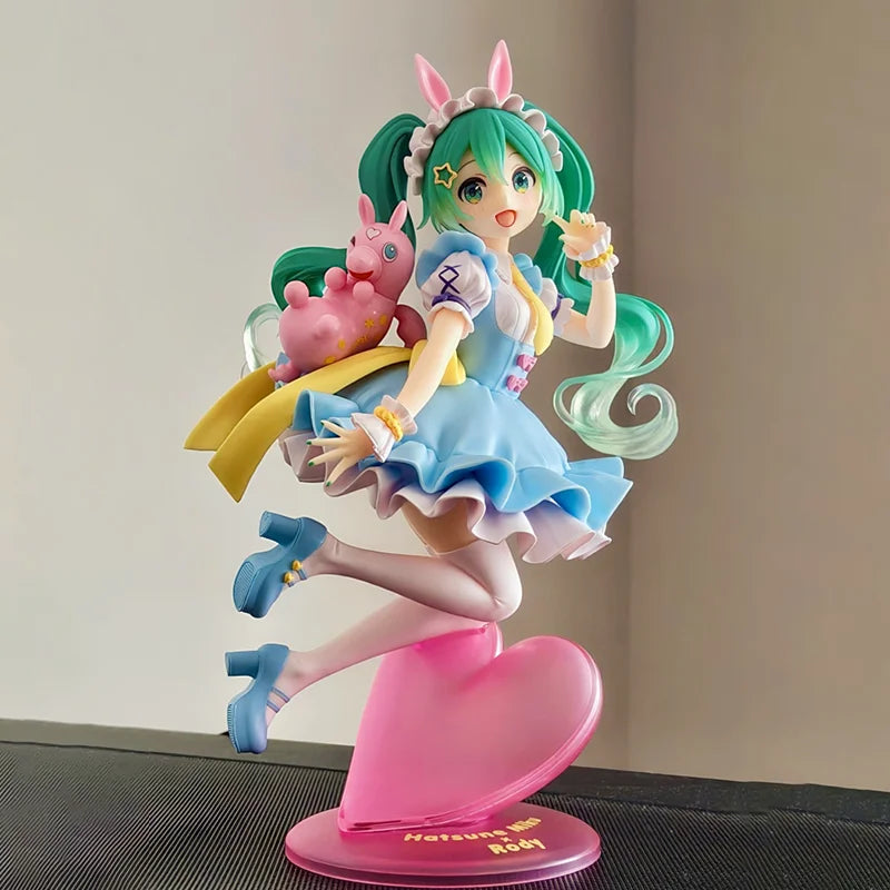 In Stock Gift Original Genuine Bandai Namco Banpresto Hatsune Miku X Rody Amp Fairy Tale Ver. Pvc Anime Figurine Collections Toy