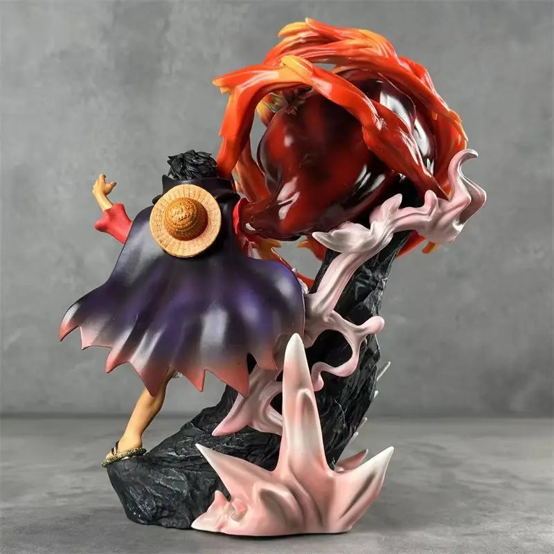 Luffy Ghost Island Big Fist Anime Figurine Model Action Figure Collectible Toy for Fans Table Decoration Scene Statue Gift