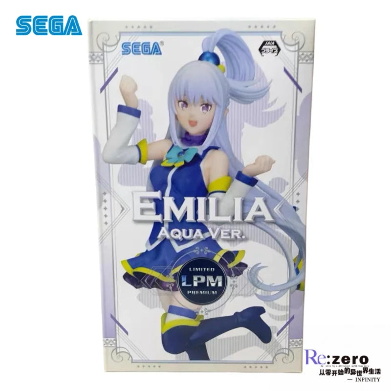 In Stock Sega Original Re Zero - Starting Life In Another World Emilia Action Figure Model Doll Brand New Boxed Toys Model