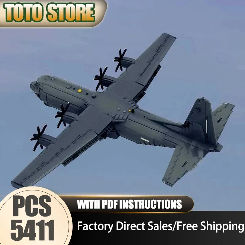 Moc Building Blocks C-130J 30 Super Hercules Fighter Model Technology Bricks Aircraft Model DIY Assembly Toys Construstion Gifts