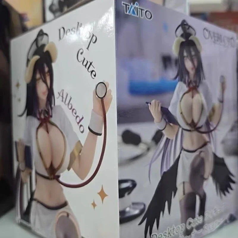 TAITO Original Genuine Overlord IV Albedo Nurse Ver 13cm Anime Figure Model Collectible Prize Peripheral Gift For Otaku In Stock