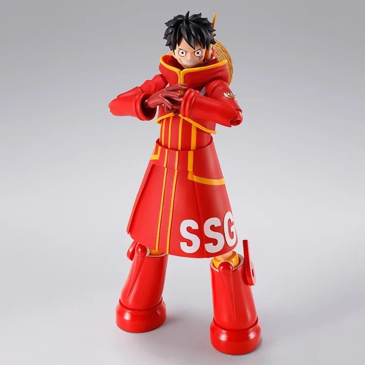 In Stock Original Bandai Shf One Piece Luffy Future Island Egg Head Island Storyline Collectible Anime Action Figure Model Toys