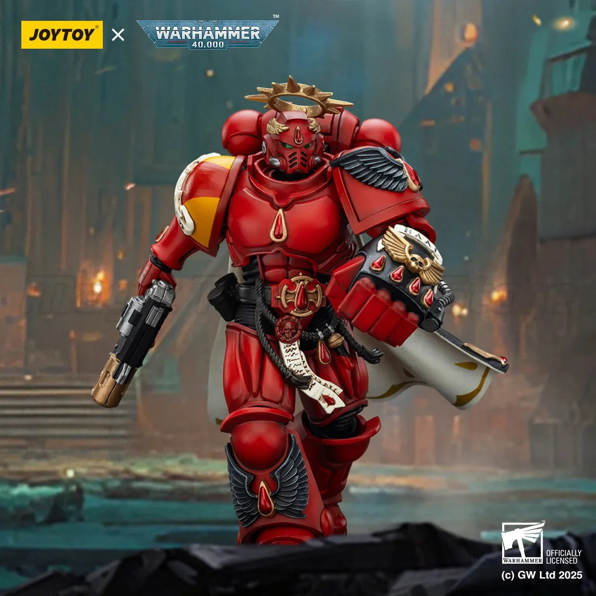 【MT】JOYTOY Warhammer 40K Blood Angels Captain with Inferno Pistol & Power Fist 1/18 Action Figure Model Toys