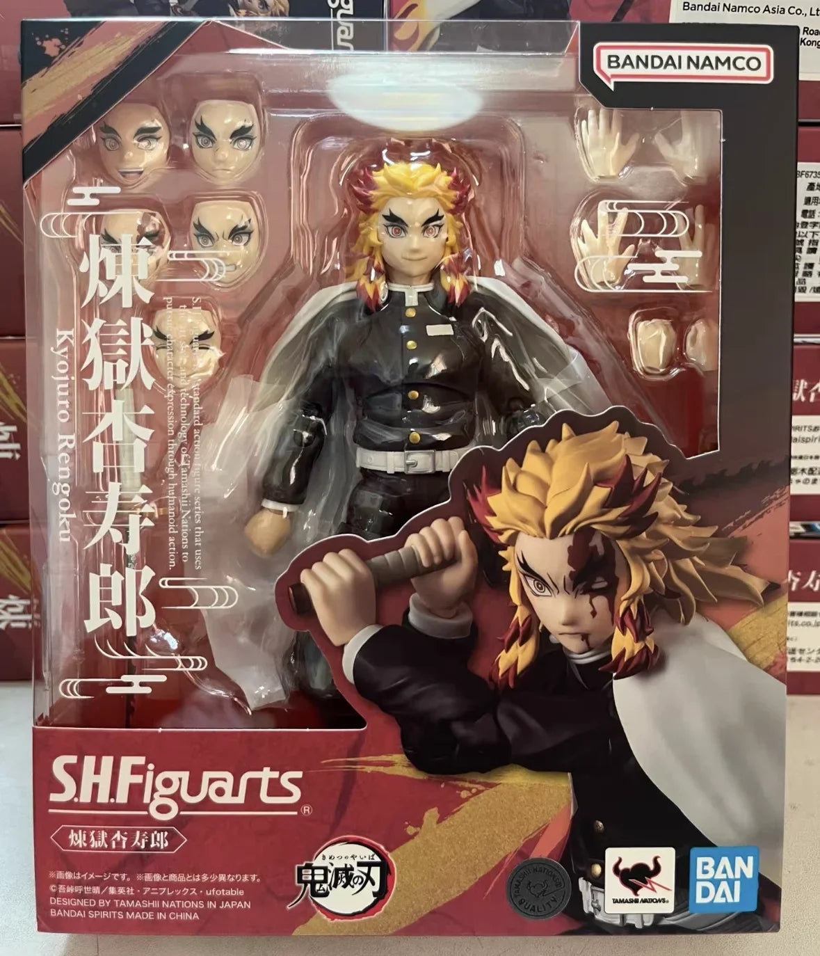 Officially Licensed BANDAI SHFiguarts Rengoku Kyoujurou Figure Anime Action Model Demon Slayer Figure Genuine Toy