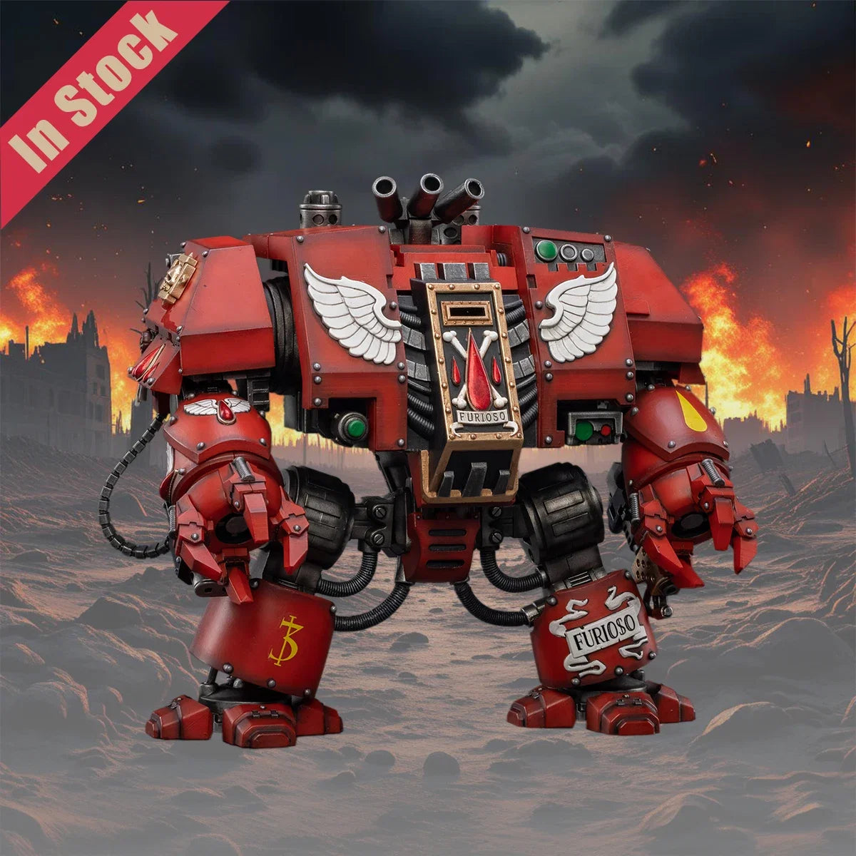 JOYTOY Warhammer 40K Blood Angels Furioso Dreadnought Brothers Samel Game Figures Samel Model Toys Collection Ornament