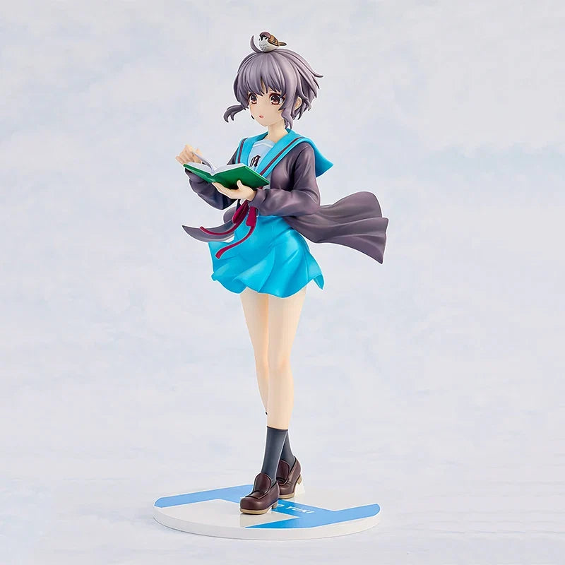 Genuine Original KADOKAWA The Melancholy of Haruhi Suzumiya Nagato Yuki Anime Figure Collectible Model Doll Statuette Gifts