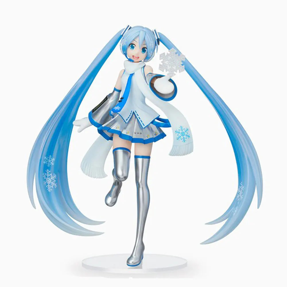 22CM Anime Game Genshin Impact Figure SNOW Hatsune Miku Standing Animation Model Toy Gift Collection Decorative Ornaments PVC