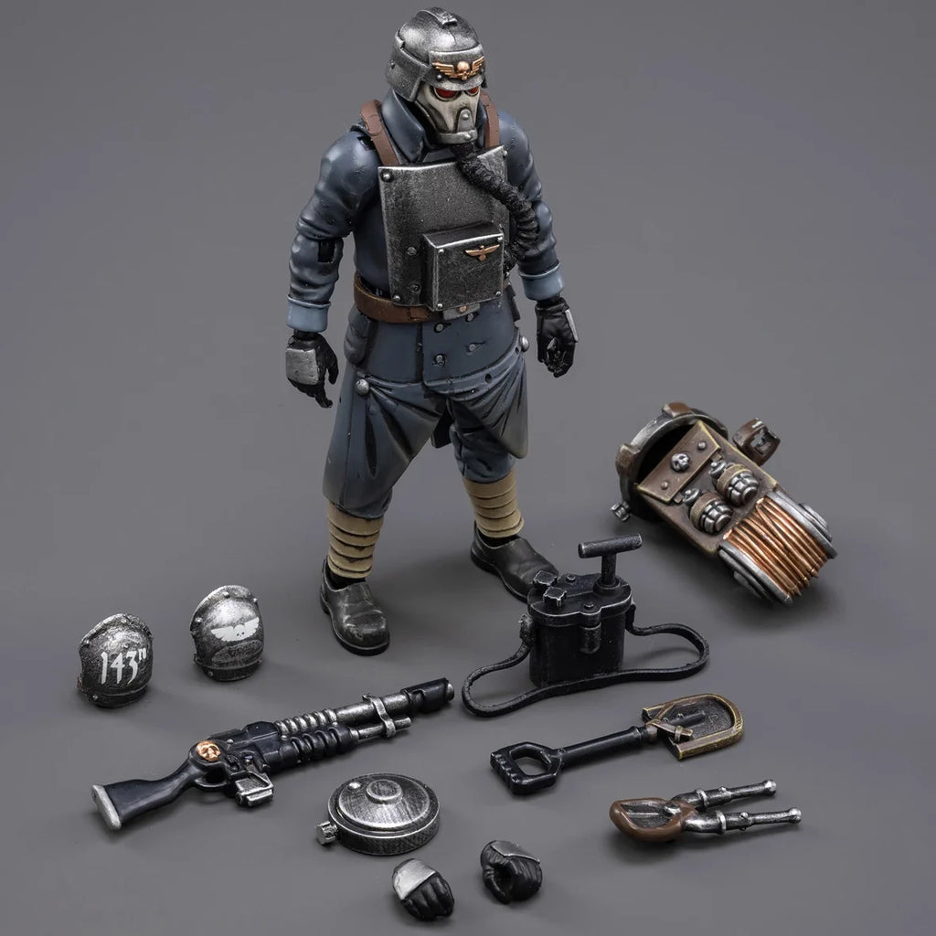 JOYTOY Dark Sources Warhammer 40K Krieger Death Korps Veteran Squad Astral Army 1/18 Movable Soldier Man