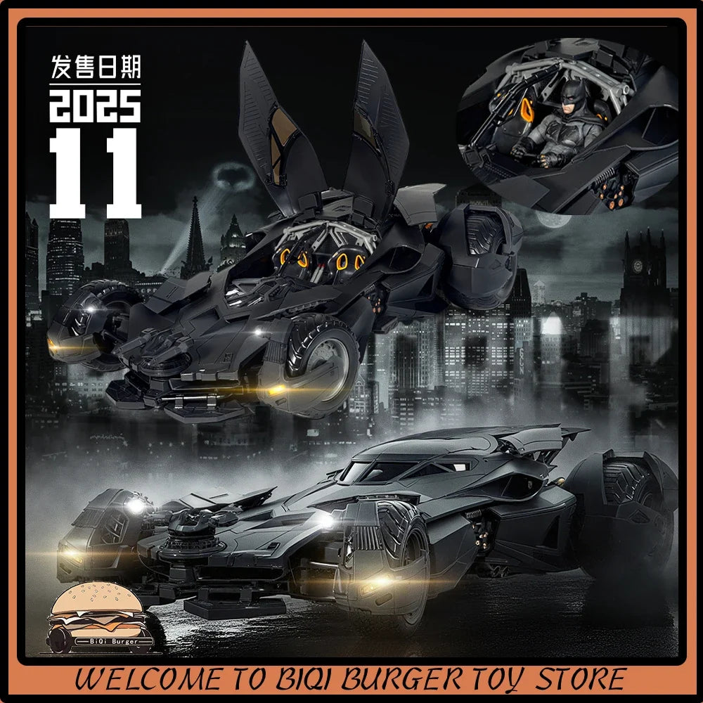 Hot XWS Batmobile Assembly Model DC Justice League BVS Batman Action Figure 1/12 Big Ben Batman Statue Collection Kid Toy
