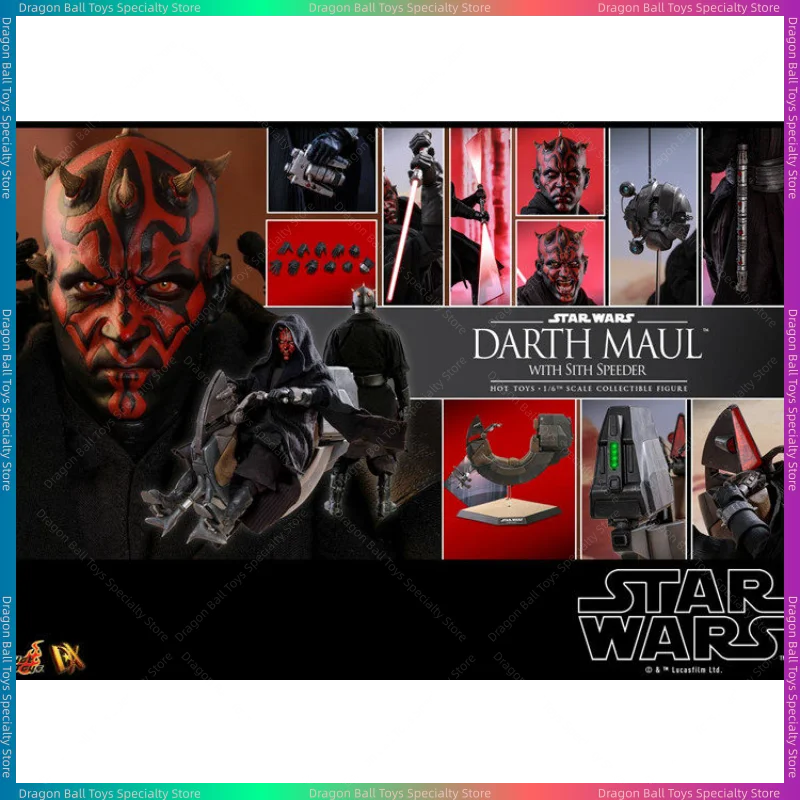 [Auf Lager] Original HOTTOYS HT 1/6 DX16 DX17 Star Wars Darth Maul Motorrad Actionfigur Spielzeug