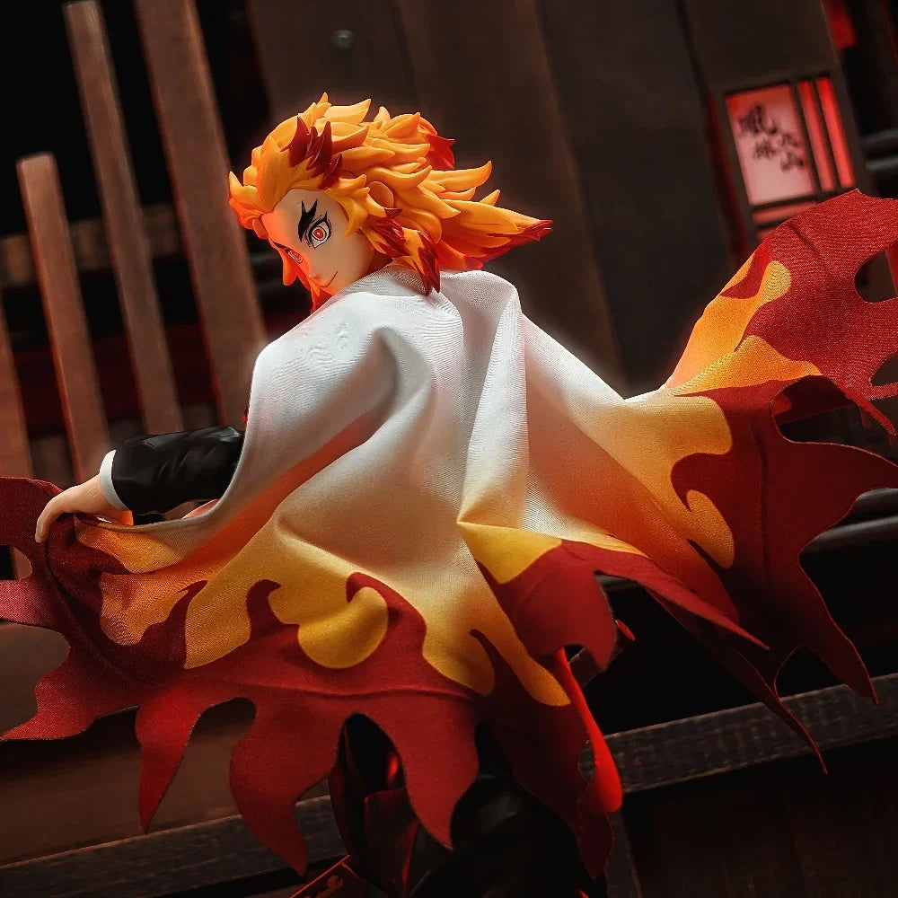 Demon Slayer 1/12 Male Soldier Anime BUZZmod Kyojuro Rengoku Flame Hashira Cape Cloak  For 6in Action Figure Model Toys