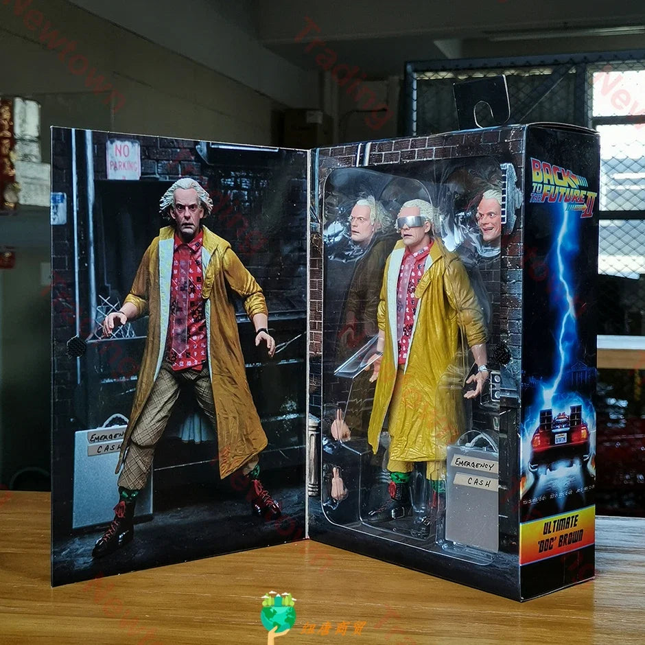 In Stock NECA Back To The Future Art McFly Doc Brown Biff Tannen PVC Action Figure Series Model Toy Christmas Gift