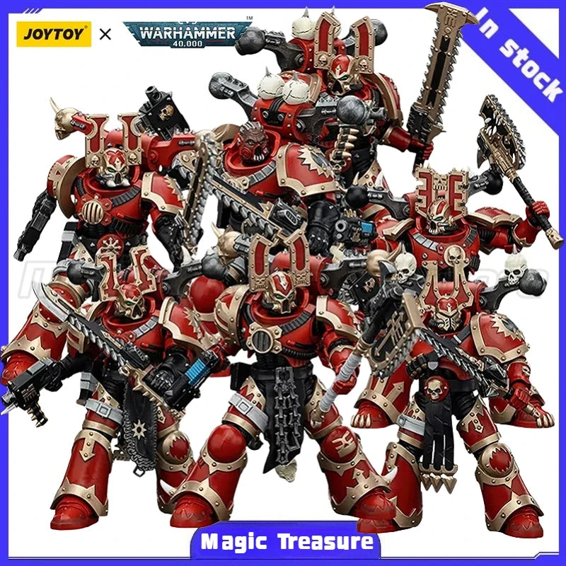 【MT】JOYTOY 1/18 Action Figure Warhammer 40K World Eaters Khorne Berzerker 7PCS Anime Toys Model
