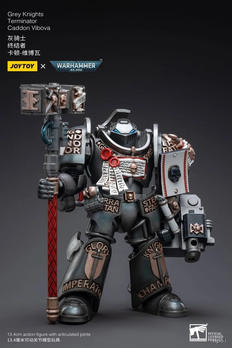 JOYTOY 1/18 Action Figure Warhammer 40K Grey Knights Terminator Caddon Vibova Model Toy