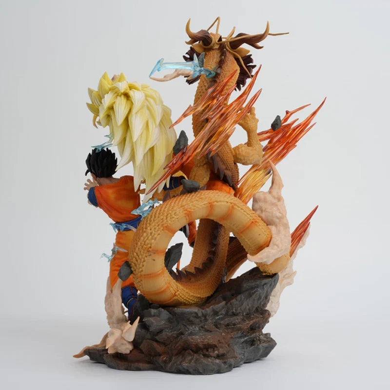 28cm Dragon Ball Goku Gofan Goten Dragon Fist Explosion Anime Figure Model Statue Collection Desktop Decoration Ornament Toys