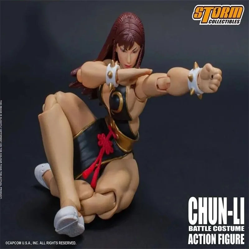 Storm Toys 1/12 Female Soldier CHUN-LI Black Cheongsam 6'' Action Figure Model Toy In Stock For Fans Collection
