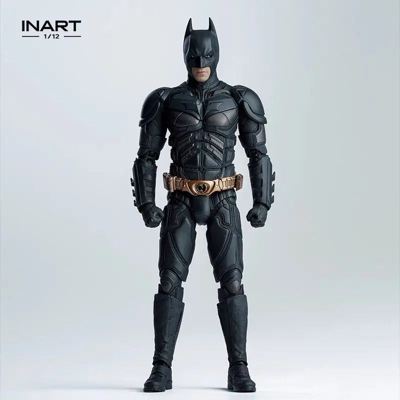 Inart 1/12 Studio New Batman Figure Men Soldier Batman Christian Bale The Dark Knight Rises Eternal Fight Hero Action Figure Toy