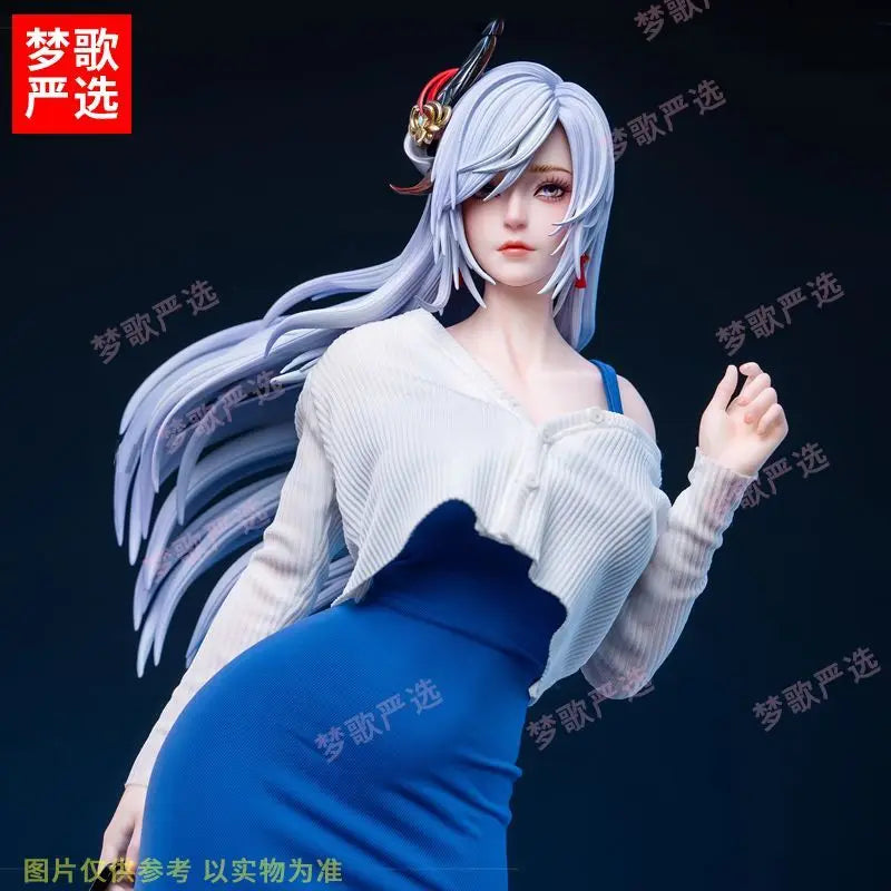 Genshin Impact Anime Figure 47CM Shenhe Stepmother Skirt Figurine Beautiful Girl Desk Decor Collectible Model Gifts Toy Pre-sale