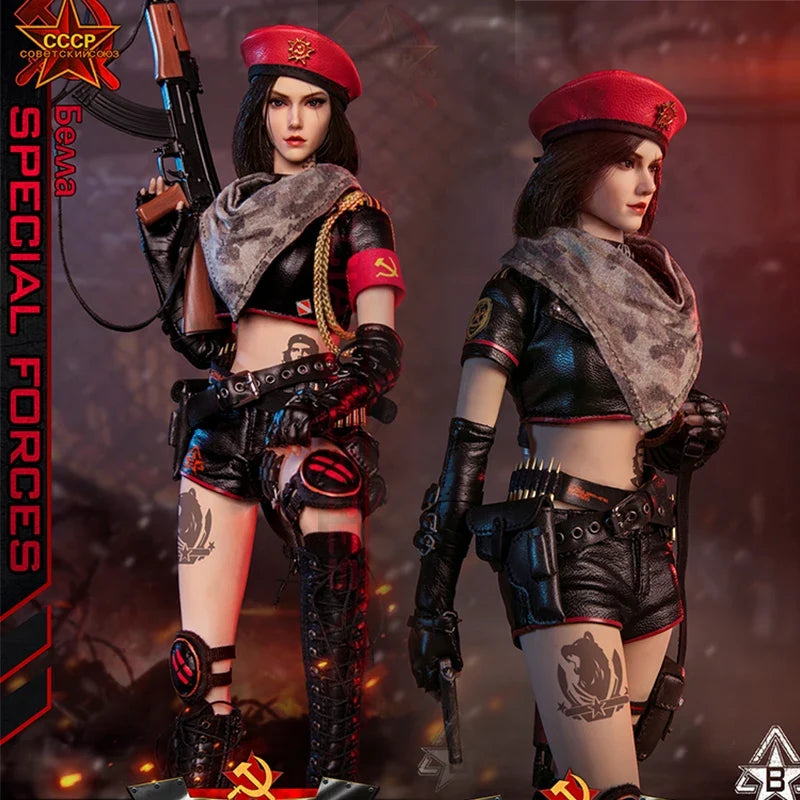 IN STOCK FLAGSET FS-73048 1/6 Red Alert Soviet Sniper Action Figure 12'' Female Soldier Action Figurine Full Set Model Toy