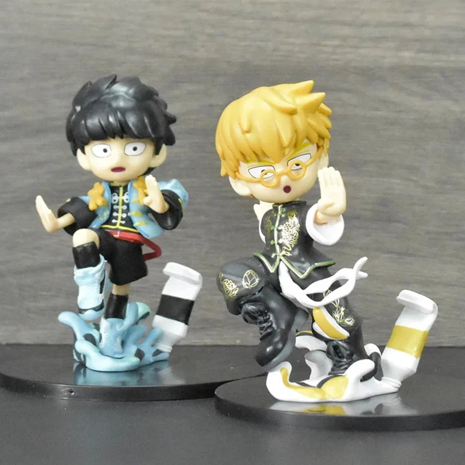New Anime Mob Psycho 100 Figures Gk Reigen Arataka Q Edition Kawaii Figurine Toy Model Doll Desktop Ornaments Collectible Toy