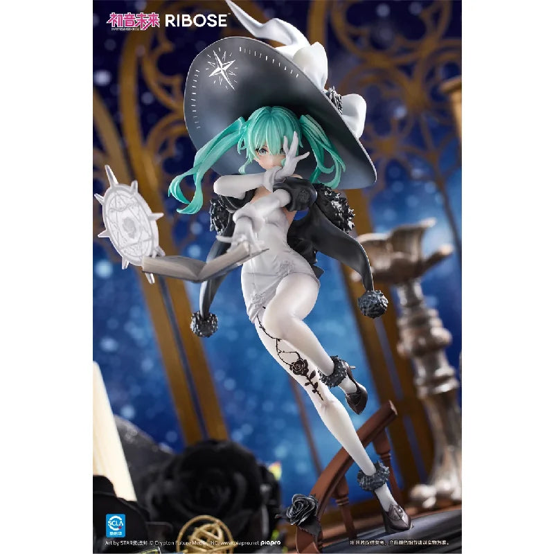 Original Ribose Rise Up Hatsune Miku Figure Battle Witch Ver Action Figurine Genuine Anime Pvc Model Statue Toy Xmas Gift
