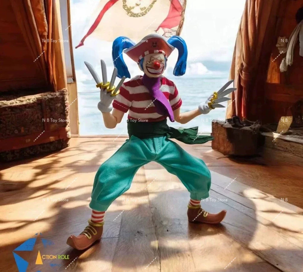 In Stock Action Role 1/12 SHF One Piece Buggy The Clown The Cunning Clown Anime Action Figures Toys Model PVC Gift Collector