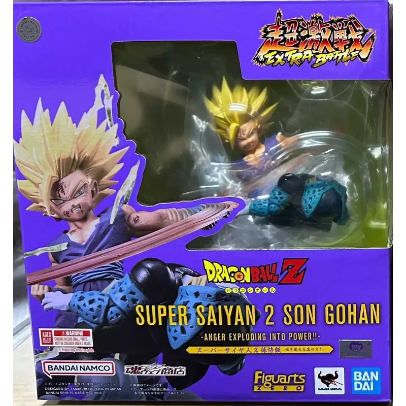 Bandai Original Figuarts Zero Dragon Ball Z Cell Saga Super Saiyajin 2 Gohan Anime Actionfigur Modell Spielzeug Geschenk