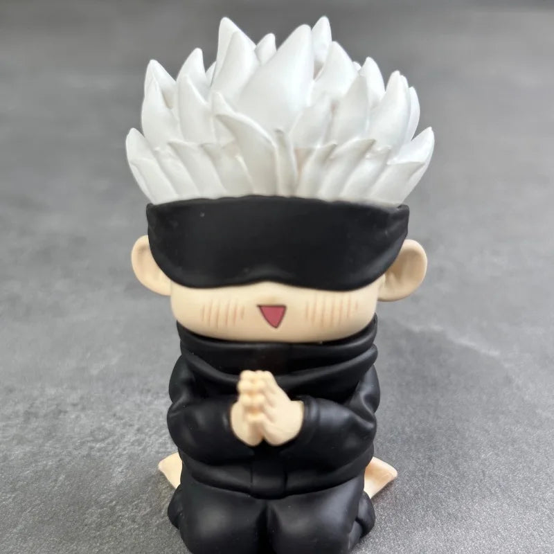 Bandai Q Version Spell Sitting Posture Please Understand The Tiger Cane Wild Rose Fu Heihui Car Mounted Figurine Anime Model