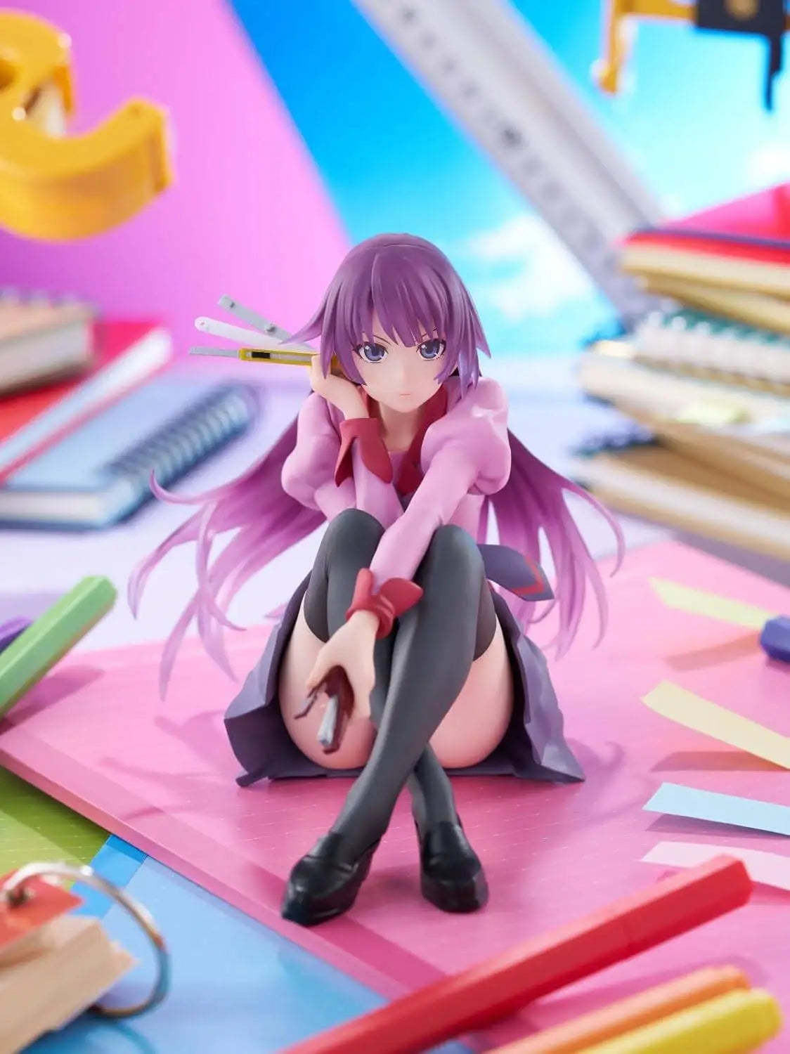 Judai Original Taito Desktop Cute Monogatari Senjougahara Hitagi PVC Action Figure Model Toys