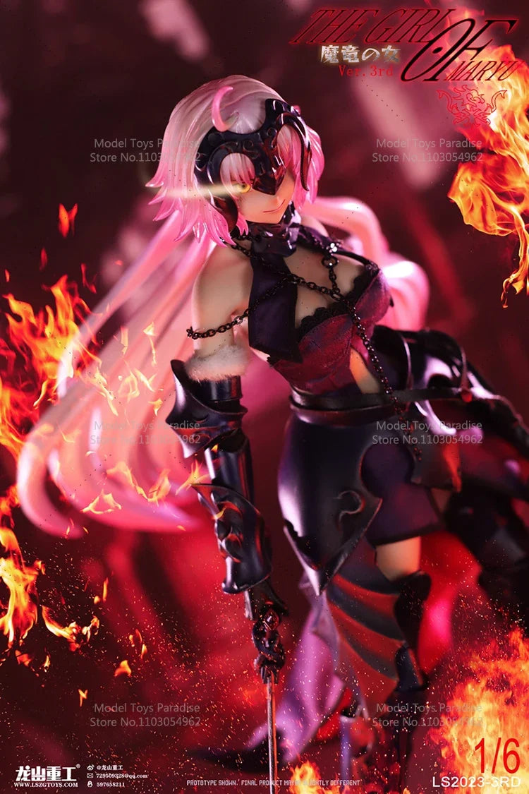 LS2023-3RD 1/6 Collectible Toys Devil Dragon Ver.3rd  "Joan of Arc 2.0" With 4 Replacement Face Woman Soldier 12'' Action Figure