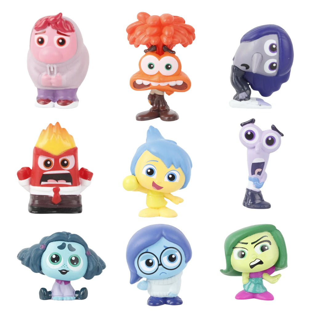 9pcs/Set Mini Anime Figure Inside Out Cartoon Movie Toys Joy Anxiety Anger Sadness Disgust Fear Model Dolls Toys For Kids Gift