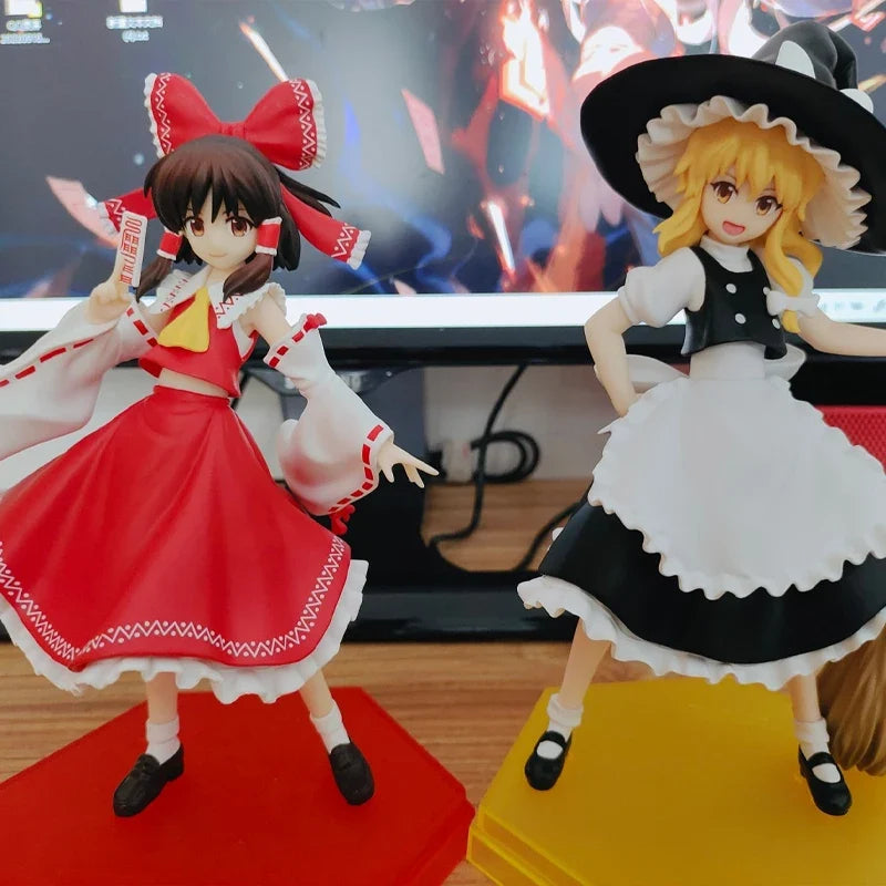 In Stock Genuine Gsc Pop Up Parade Touhou Project Kirisame Marisa Hakurei Reimu 17cm Model Toy Collectibles Desktop Ornaments
