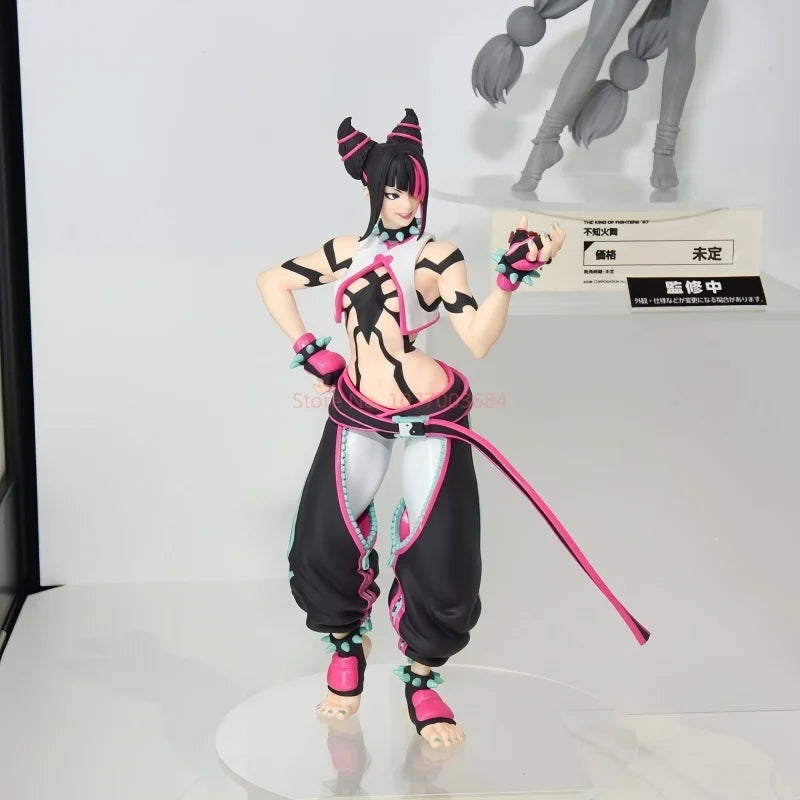 Original Anime Street Fighter Iv Megahouse Pop Up Parade Chun-Li Sf6 Ver. Han Juri Pvc Action Figure Toys Collector