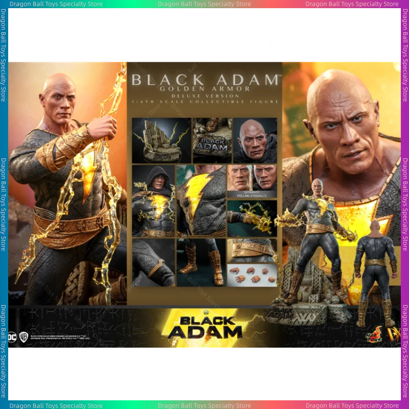 [Auf Lager] Original HOTTOYS HT 1/6 DX31/30/29 Black Adam Dwayne Johnson Goldene Rüstung Actionfigur Geschenk Spielzeug