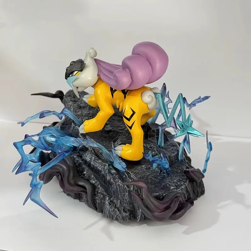 Pokemon Raikou Anime Figure Three Sacred Action Figurine PVC Statue Model Doll Collection Desk Decoration Toy Kid Birthday Gifts