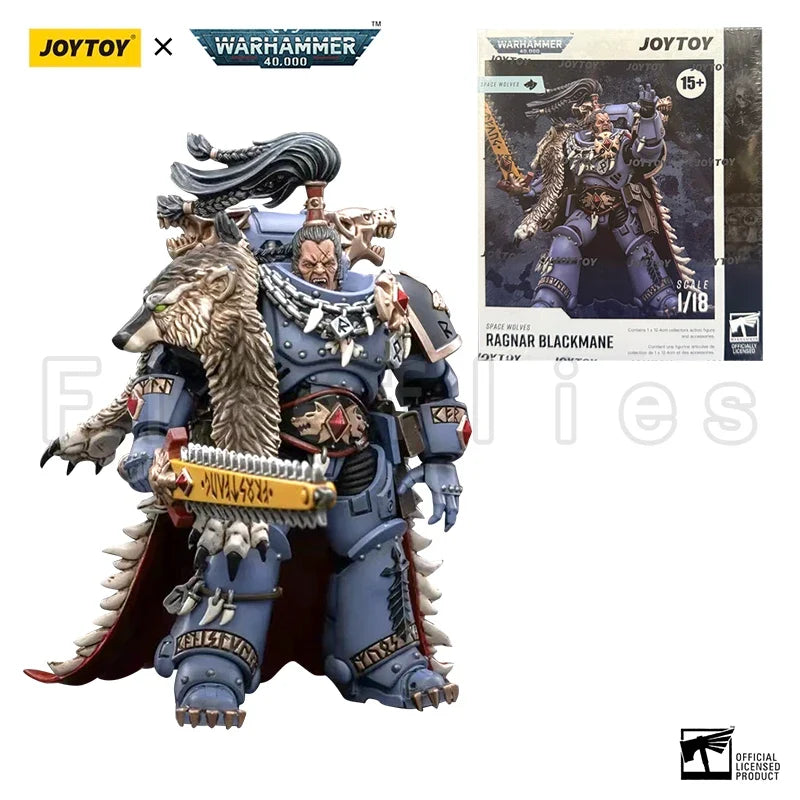 1/18 JOYTOY Action Figure 40K Space Wolves Ragnar Blackmane Re-issue Version Anime Model Toy