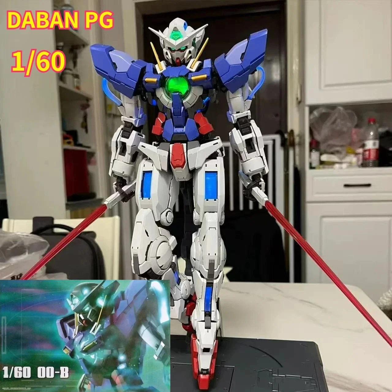 In Stock DABAN PG 1/60 gundam GN-001 Exia 00 OO Model Kit Assembly anime figure Plastic Model coleccionables Birthday Toy Gifts