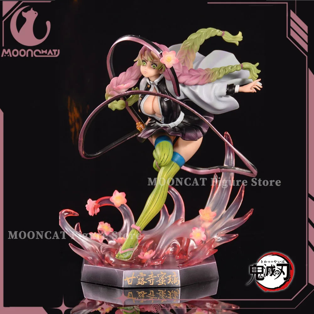 Demon Slayer Anime Figure Kanroji Mitsuri Kimetsu No Yaiba 22cm Figurine Pvc Statue Model Doll Collection Desk Decor Toy Gifts