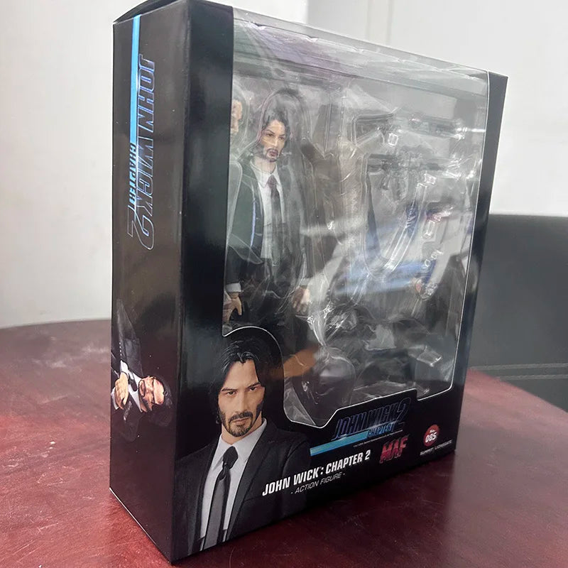 John Wick Figure Mafex 085 Collection Action Figure Model Toys Joint Movable Doll Bookshelf Ornament Christmas Present